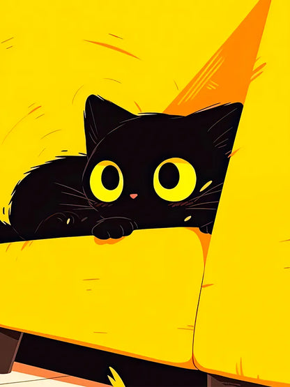 Nap on the yellow Couch | Cat