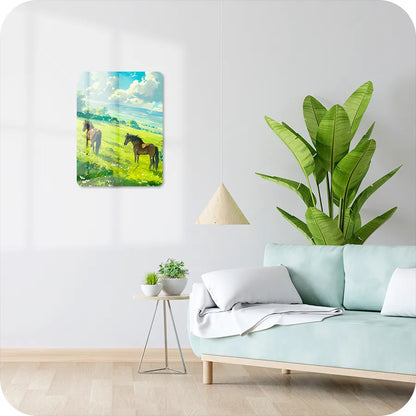 Horses on the hillside