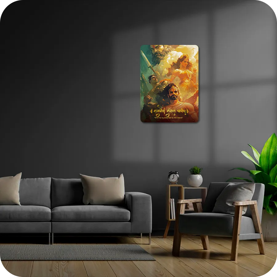 Arise! Dharma is protected by the sword