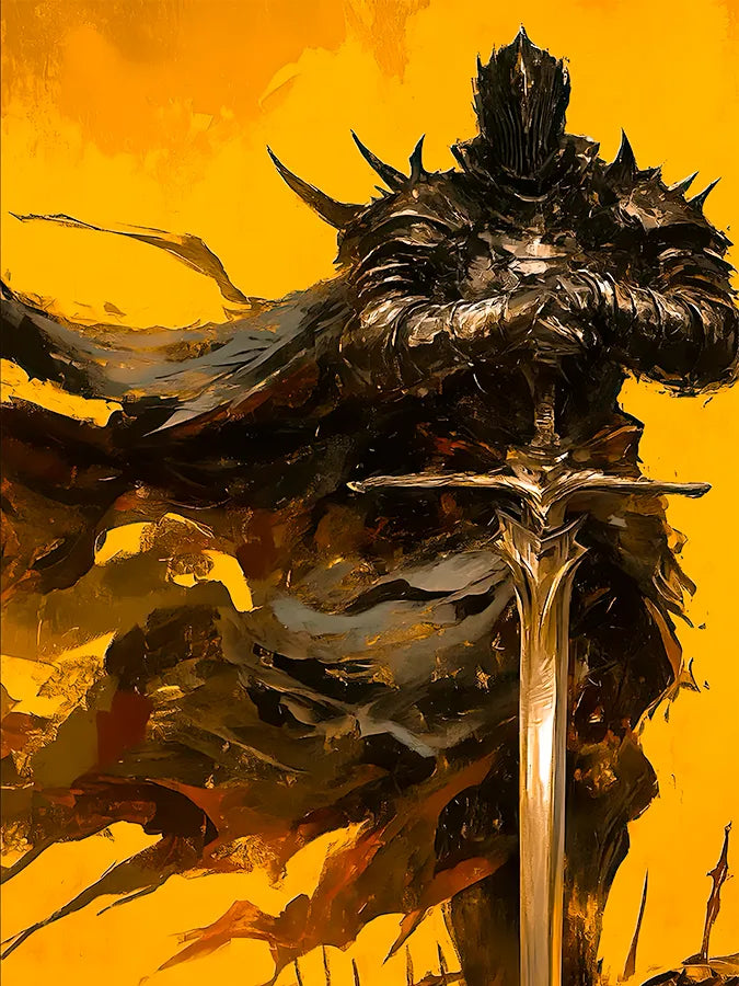 Knight Beneath the Burning Gold | Fantasy | Warrior