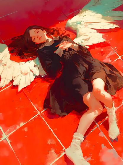 She Dreamt in Crimson | Fallen angel | Fantasy