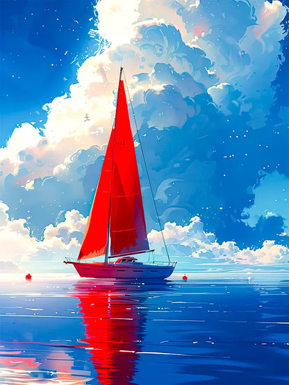The Red amidst the Vast Blue | Nature | Scenery