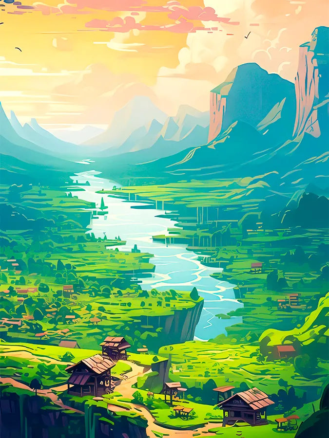 Dawn Over a Quiet Village | Nature | Scenery