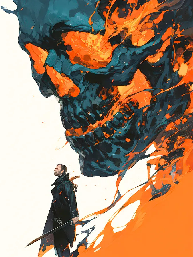 Signature Series #7 | Samurai | Skull | Fire