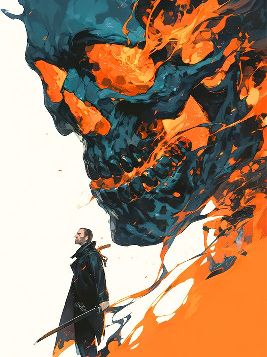 Signature Series #7 | Samurai | Skull | Fire